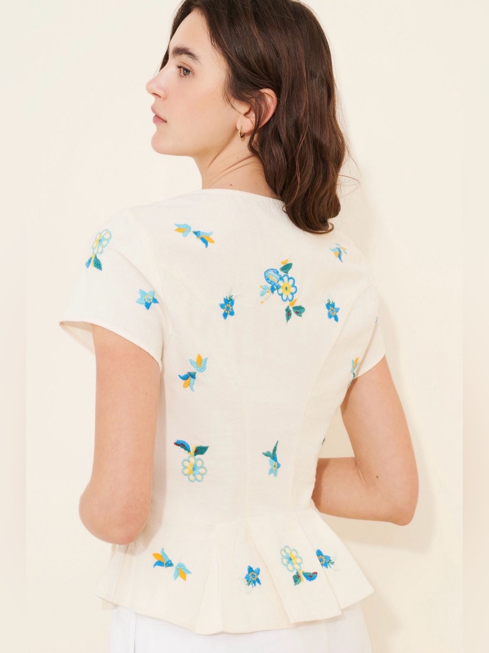 free people Kelly Embroidered Blouse. NWT - Picture 7 of 8